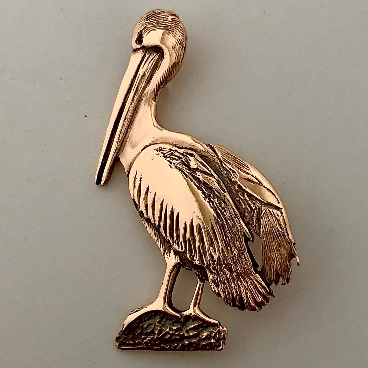 Pelican Brooch - Bronze large