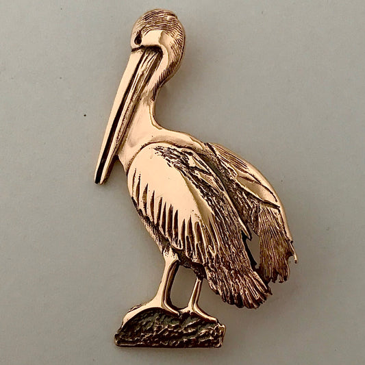 Pelican Brooch - Bronze large