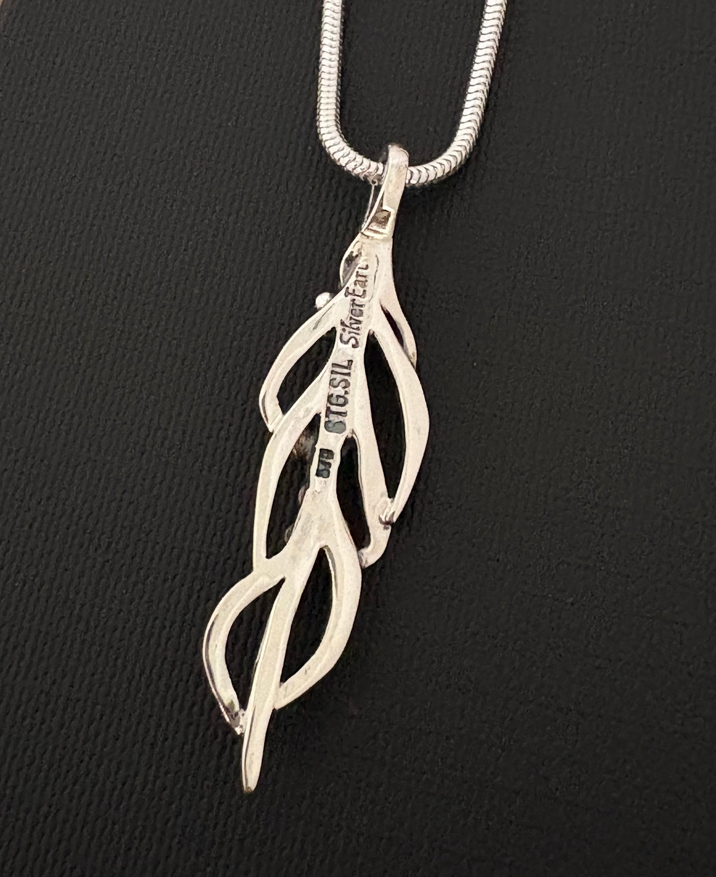 Wattle Pendant- silver 9ct gold