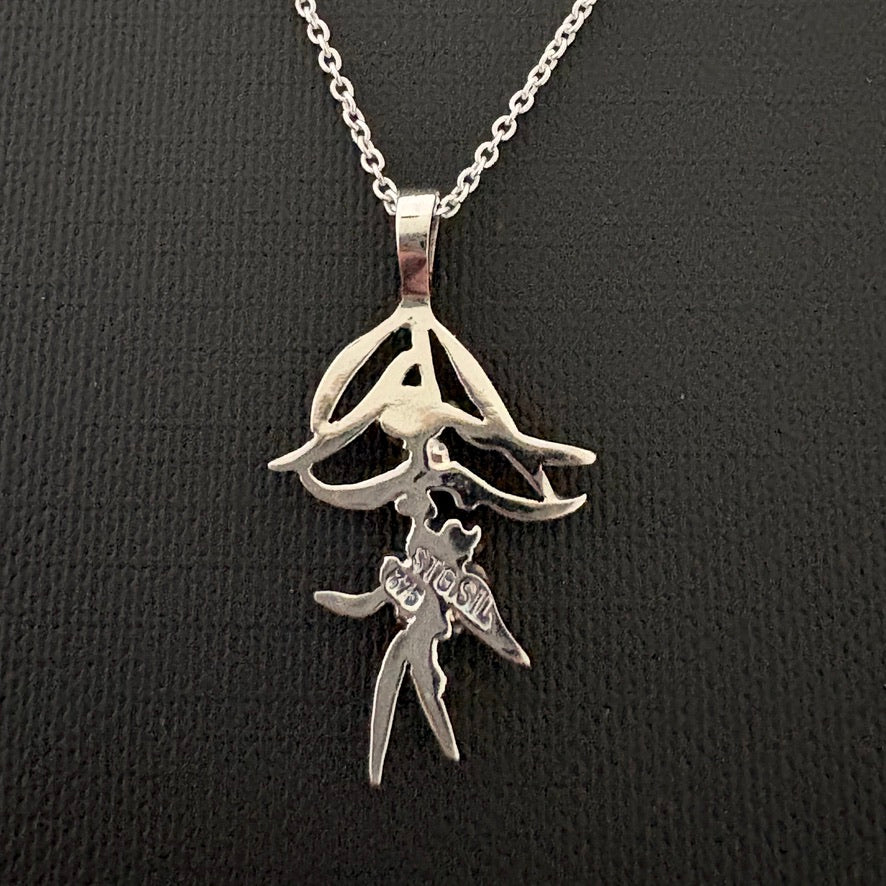 Wattle Pendant- small - silver 9ct. gold