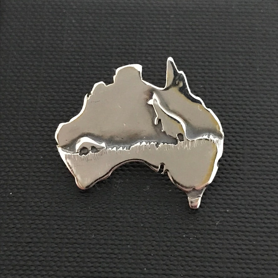 Australia souvenir- lapel/hat pin, solid silver