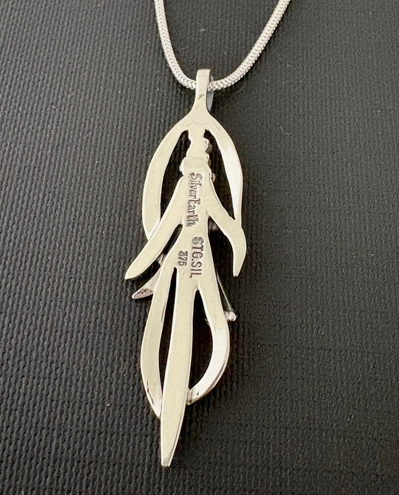 Wattle Necklace - 9ct gold and sterling silver - One off piece Medium size  48mm
