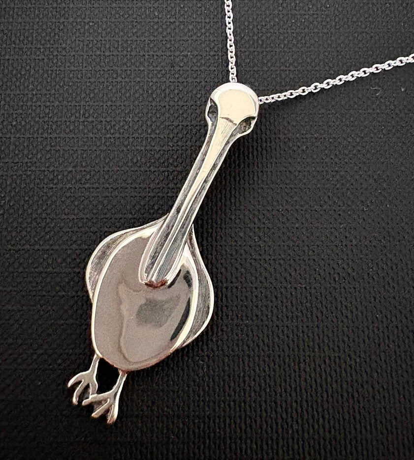 Pelican Pendant- sterling silver 43mm