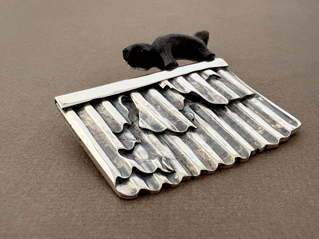 Cat On A Hot Tin Roof- brooch