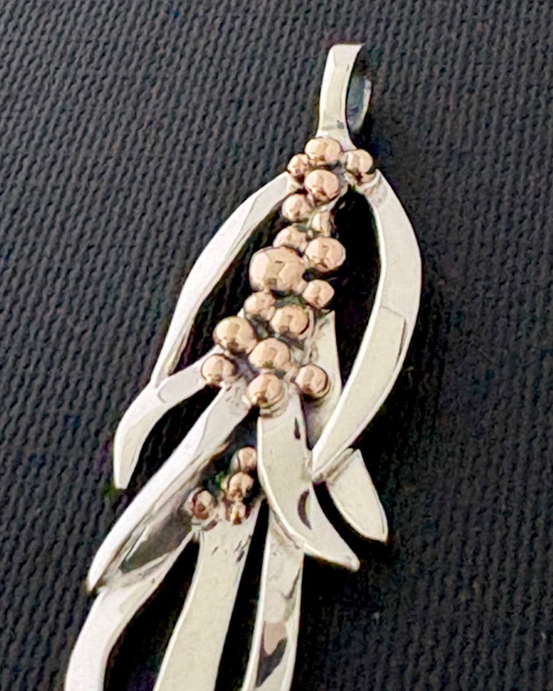 Wattle Necklace - 9ct gold and sterling silver - One off piece Medium size  48mm