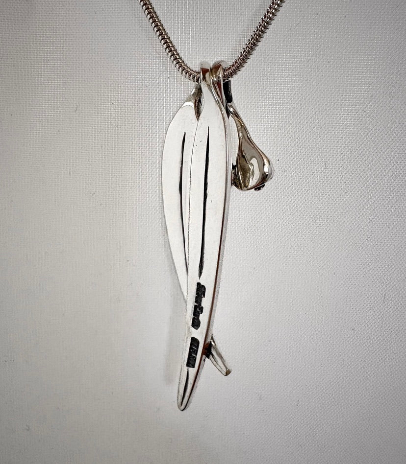 Gum nut and X-Large gum leaf pendant - Optional chains