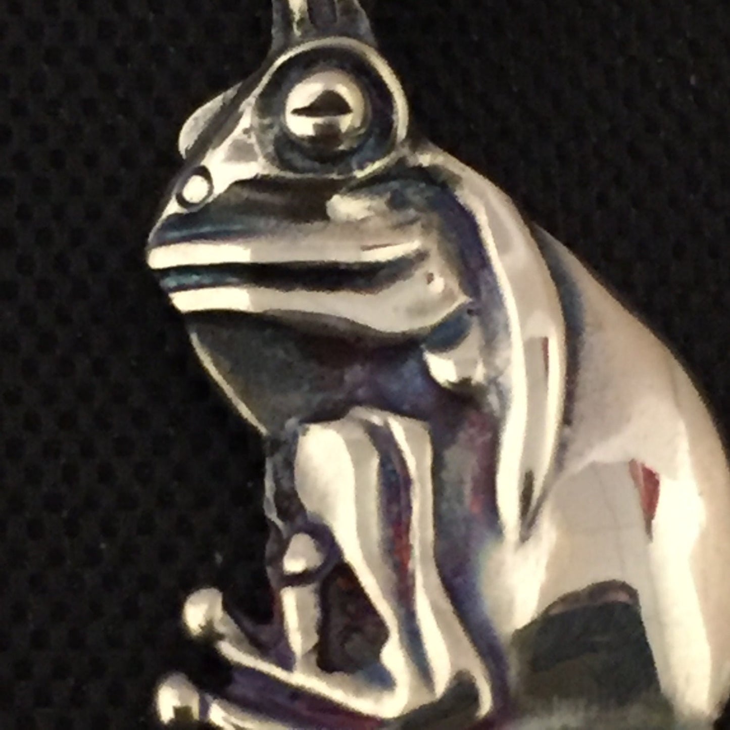 Frog Necklace - sterling silver 30mm on 45cm chain