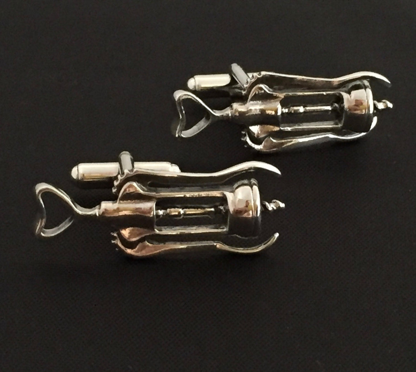 Wing Corkscrew Cuff Links