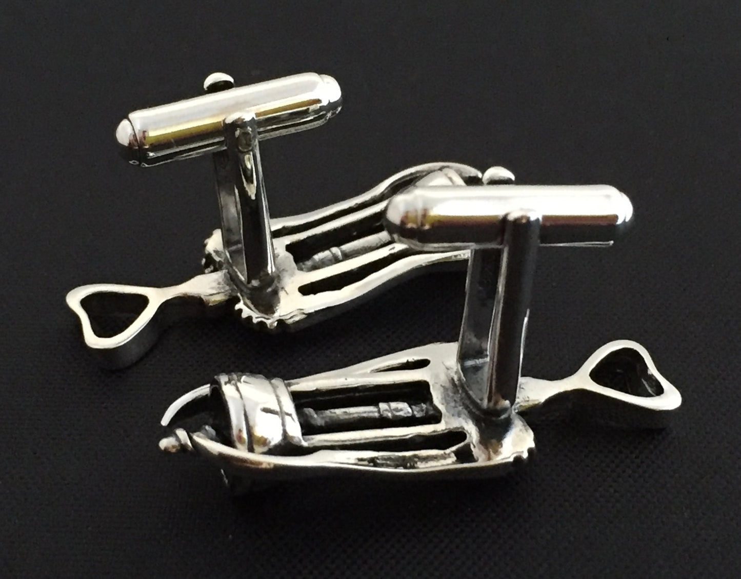 Wing Corkscrew Cuff Links