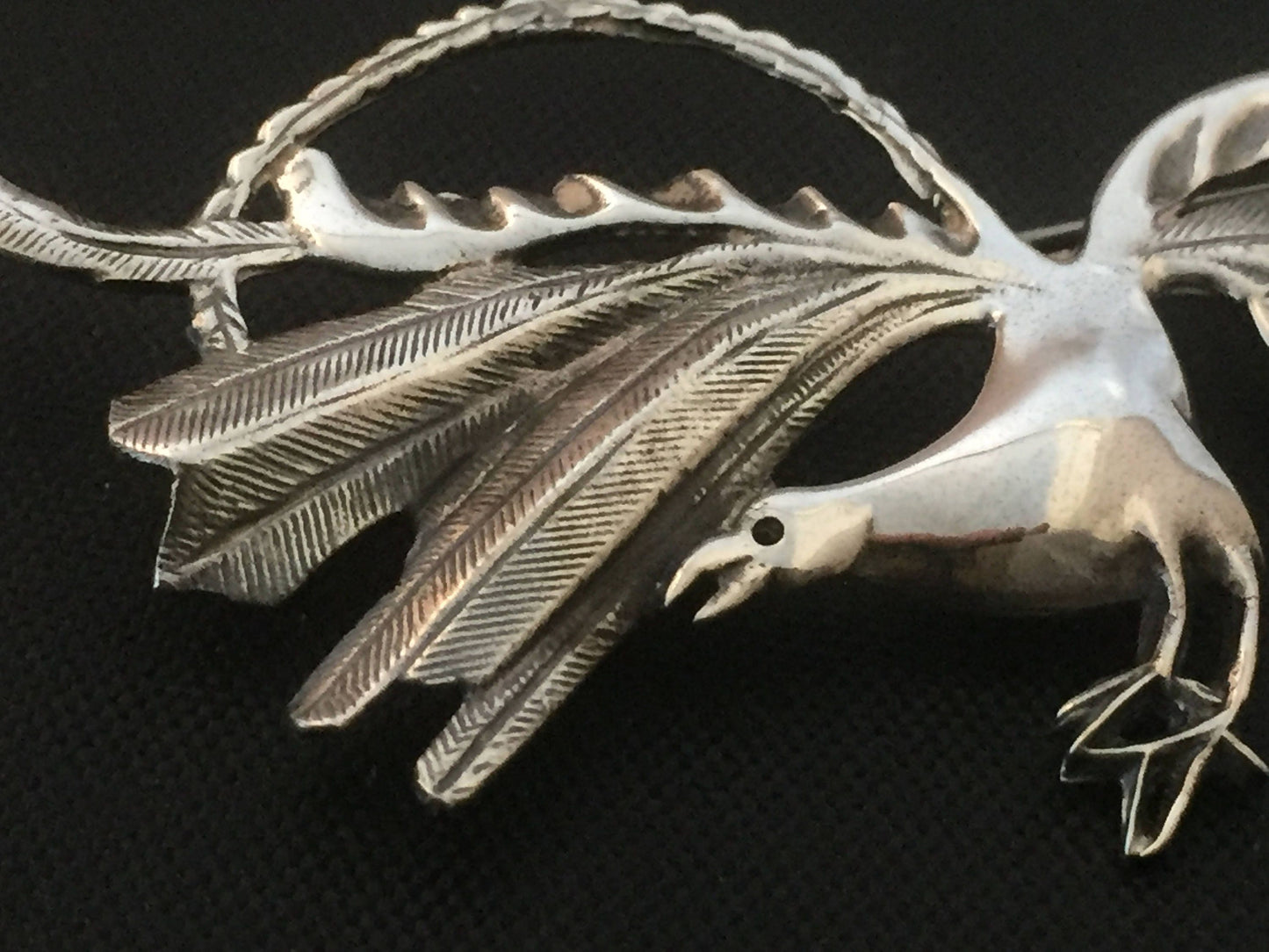 Lyrebird Brooch - Sterling Silver 60mm, Australian Gift, Aussie souvenir