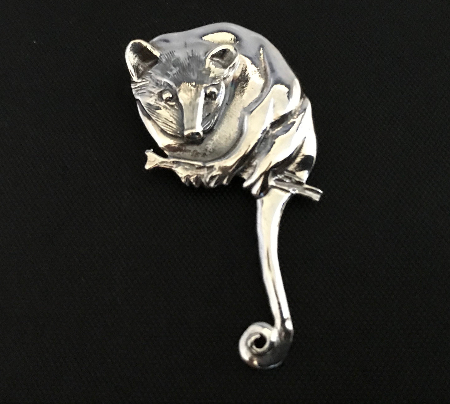 Possum Brooch - sterling silver 45mm