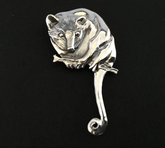 Possum Brooch - sterling silver 45mm