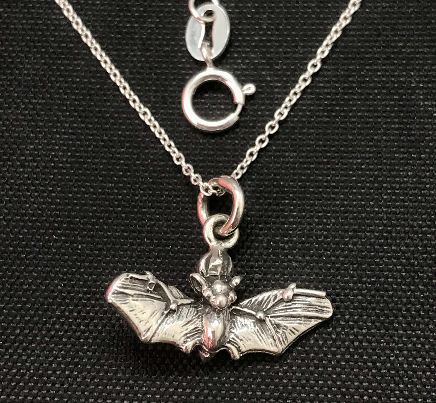 Bat Pendant / charm - Sterling Silver