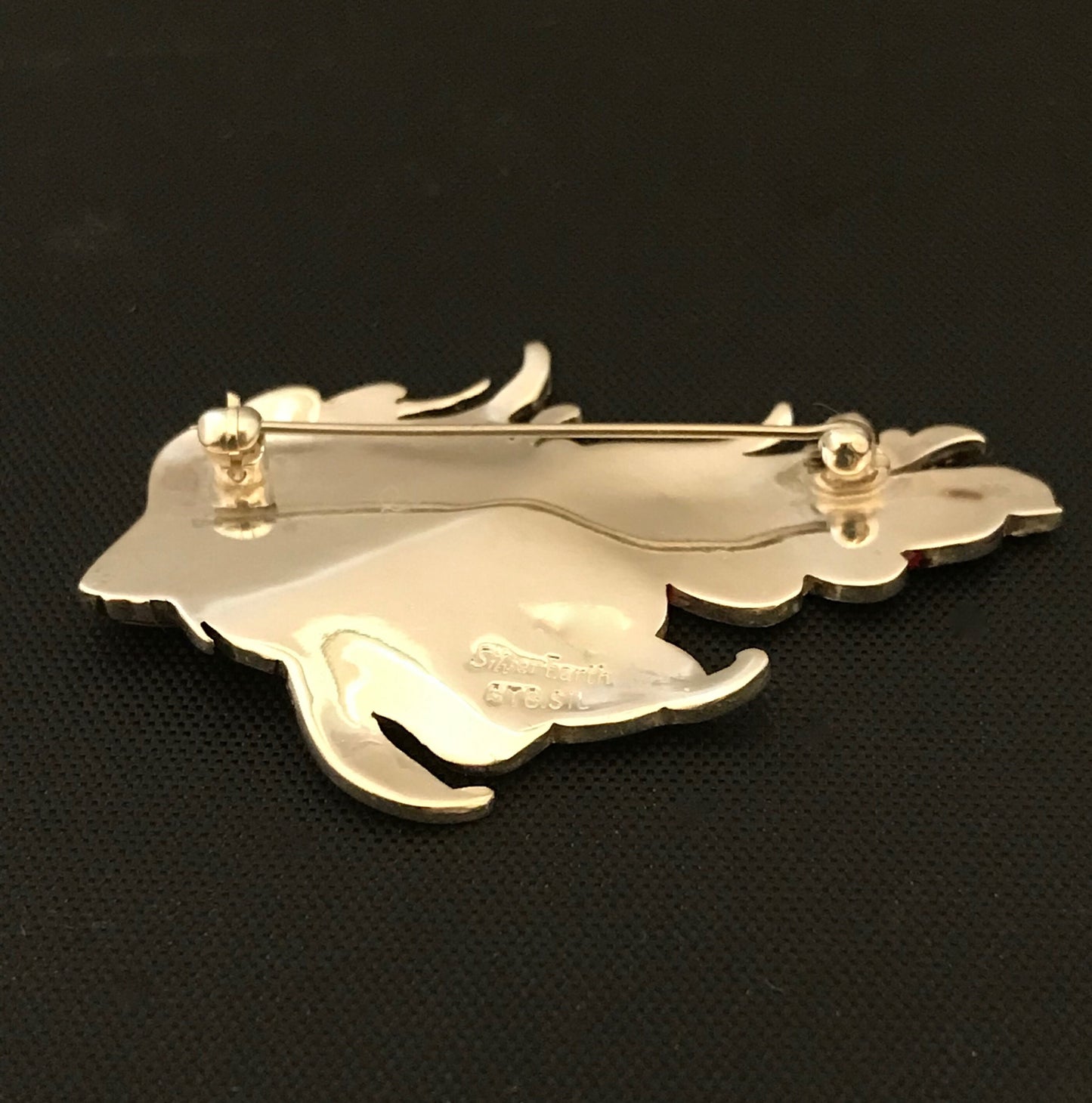 Siamese Fighting Fish Brooch- enamelled solid silver, fishing gift, diving gift, ocean gift