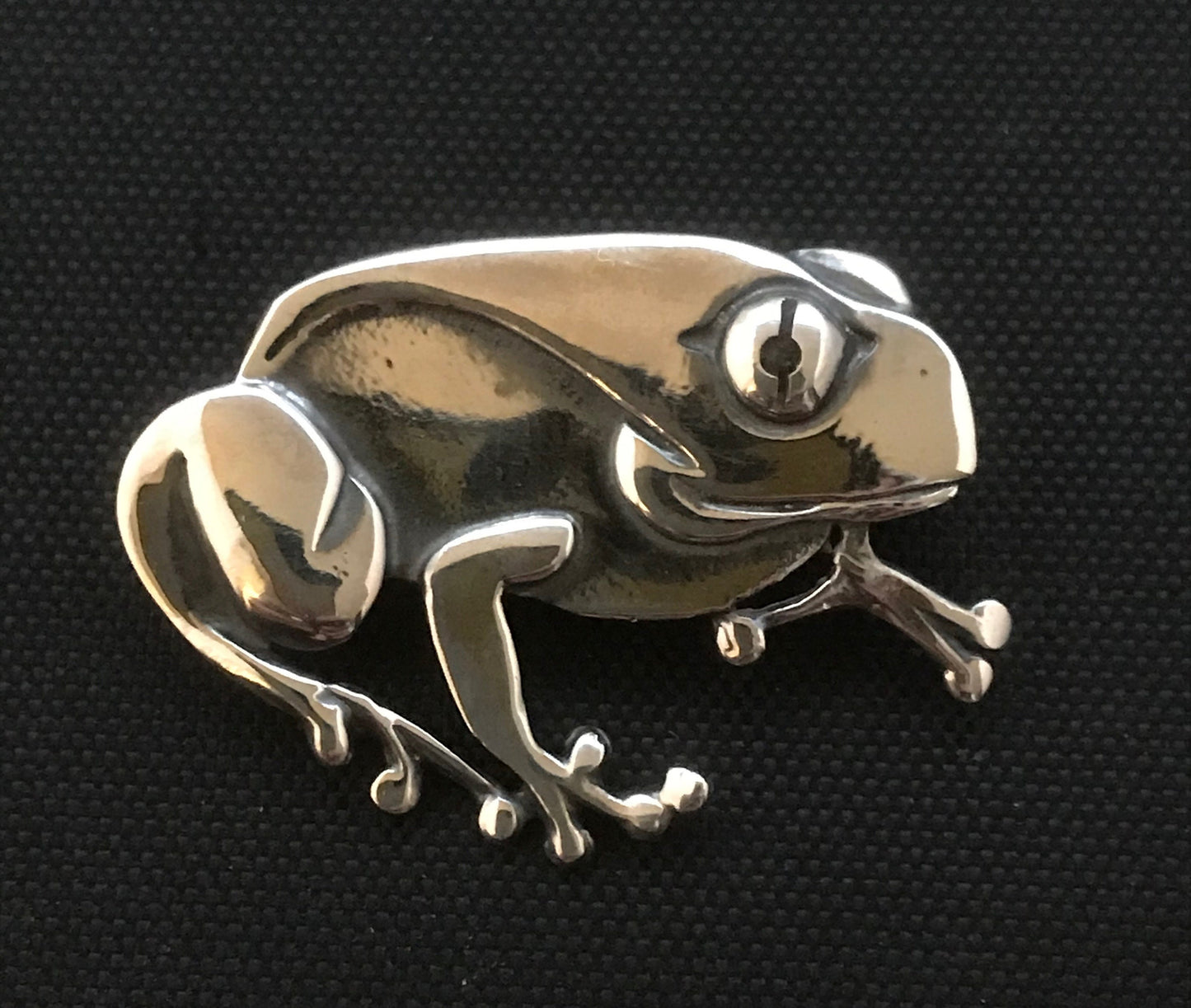 Frog Brooch sterling silver