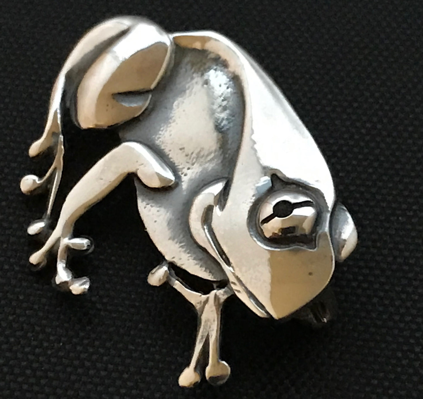 Frog Brooch sterling silver