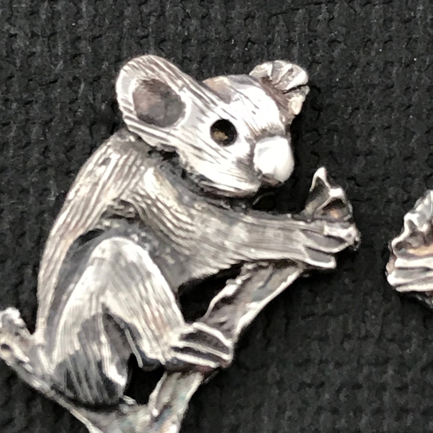 Koala stud earings - solid sterling silver 19mm Australian gift, Aussie souvenir