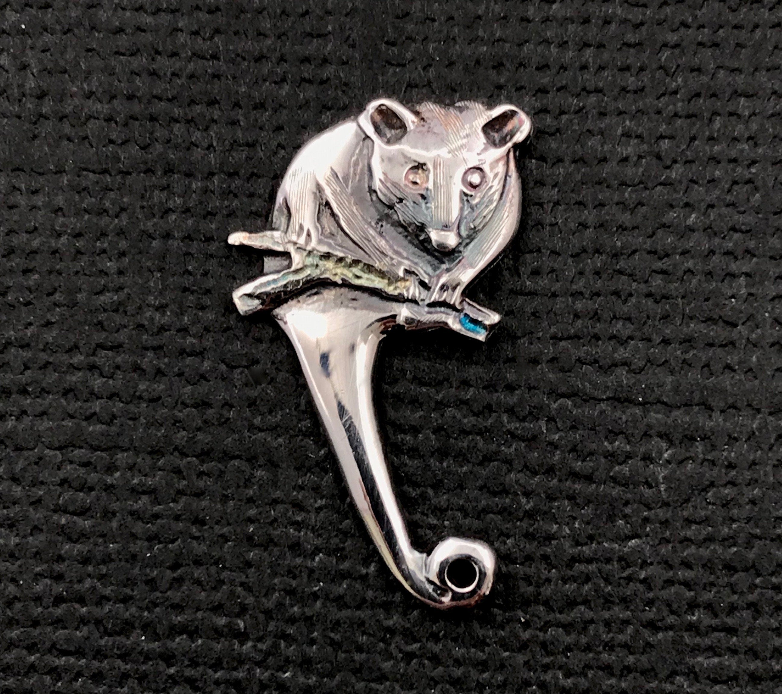 Possum pin - sterling silver 19mm – Silver Earth Design