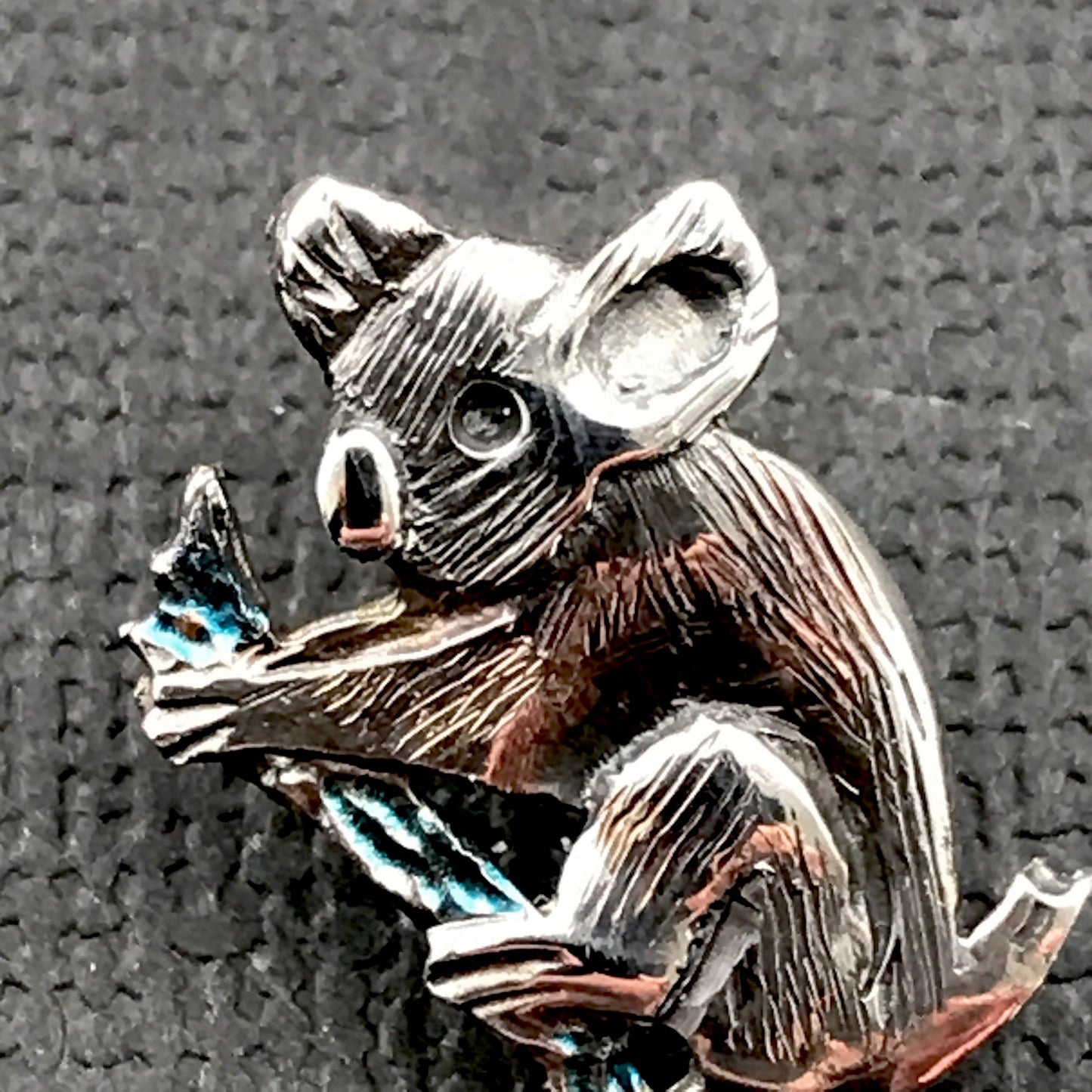 Koala pin - solid sterling silver 19mm