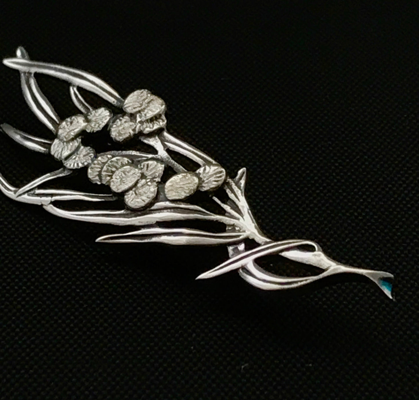 Wattle Brooch- solid sterling silver 55mm Aussie gift, Australian souvenir