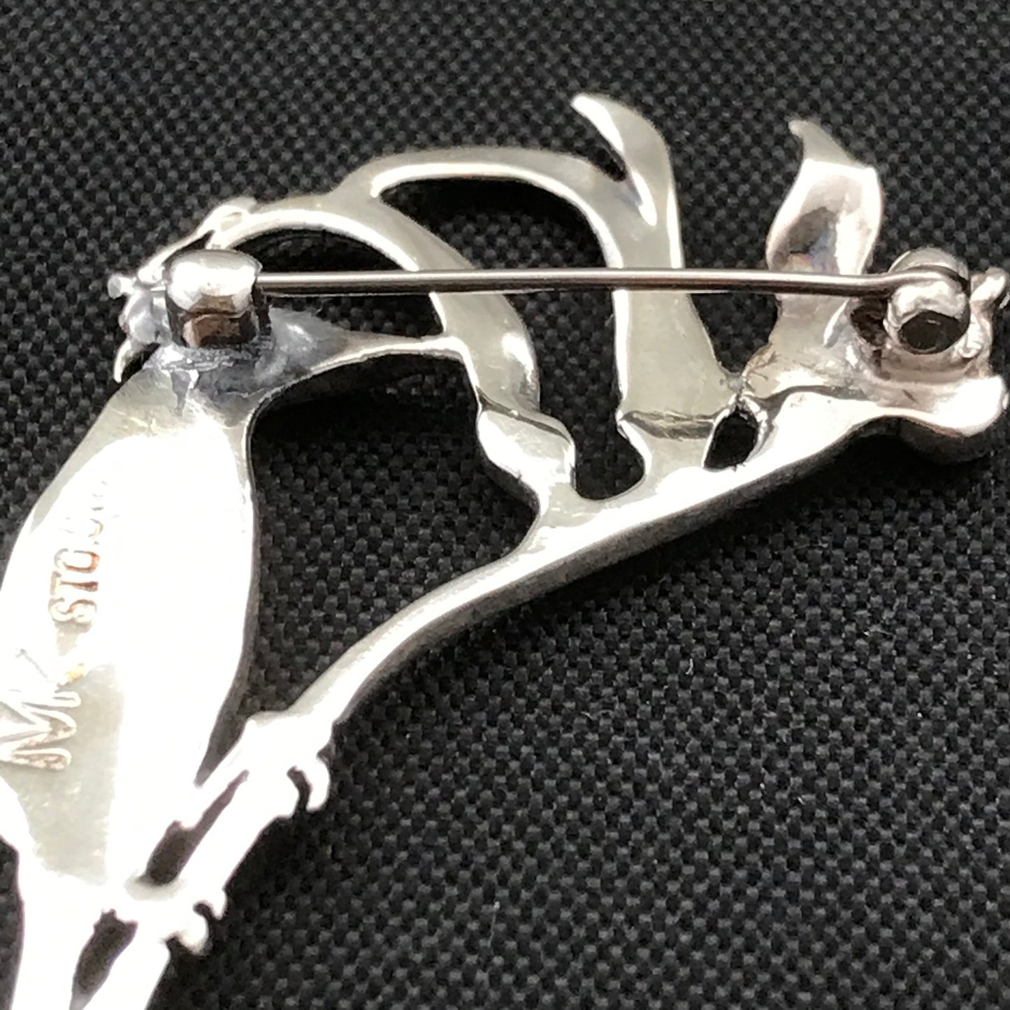 Kangaroo Paw/ Honey Eater Brooch- sterling silver  48mm