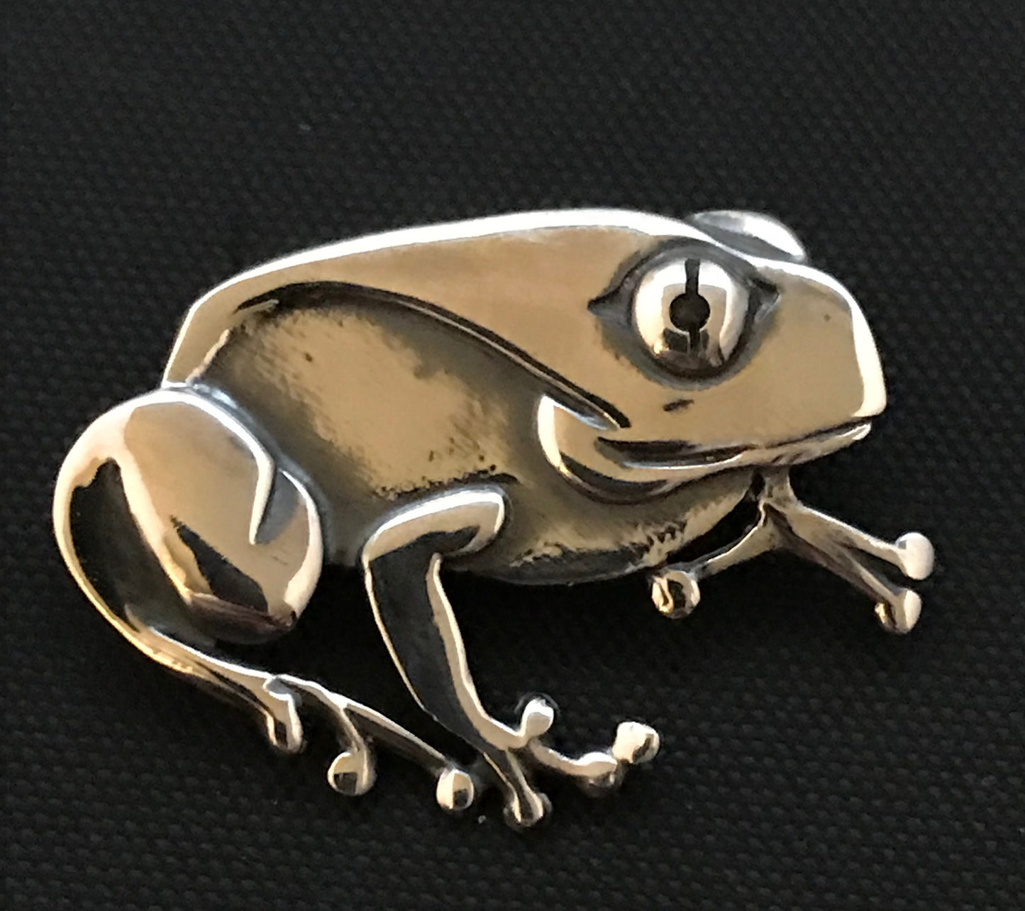 Frog Brooch sterling silver