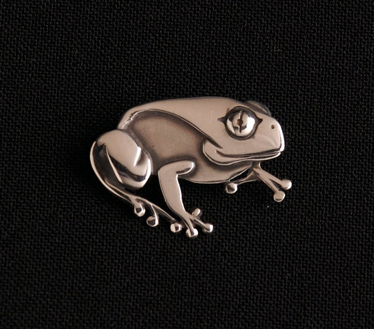 Frog Brooch sterling silver