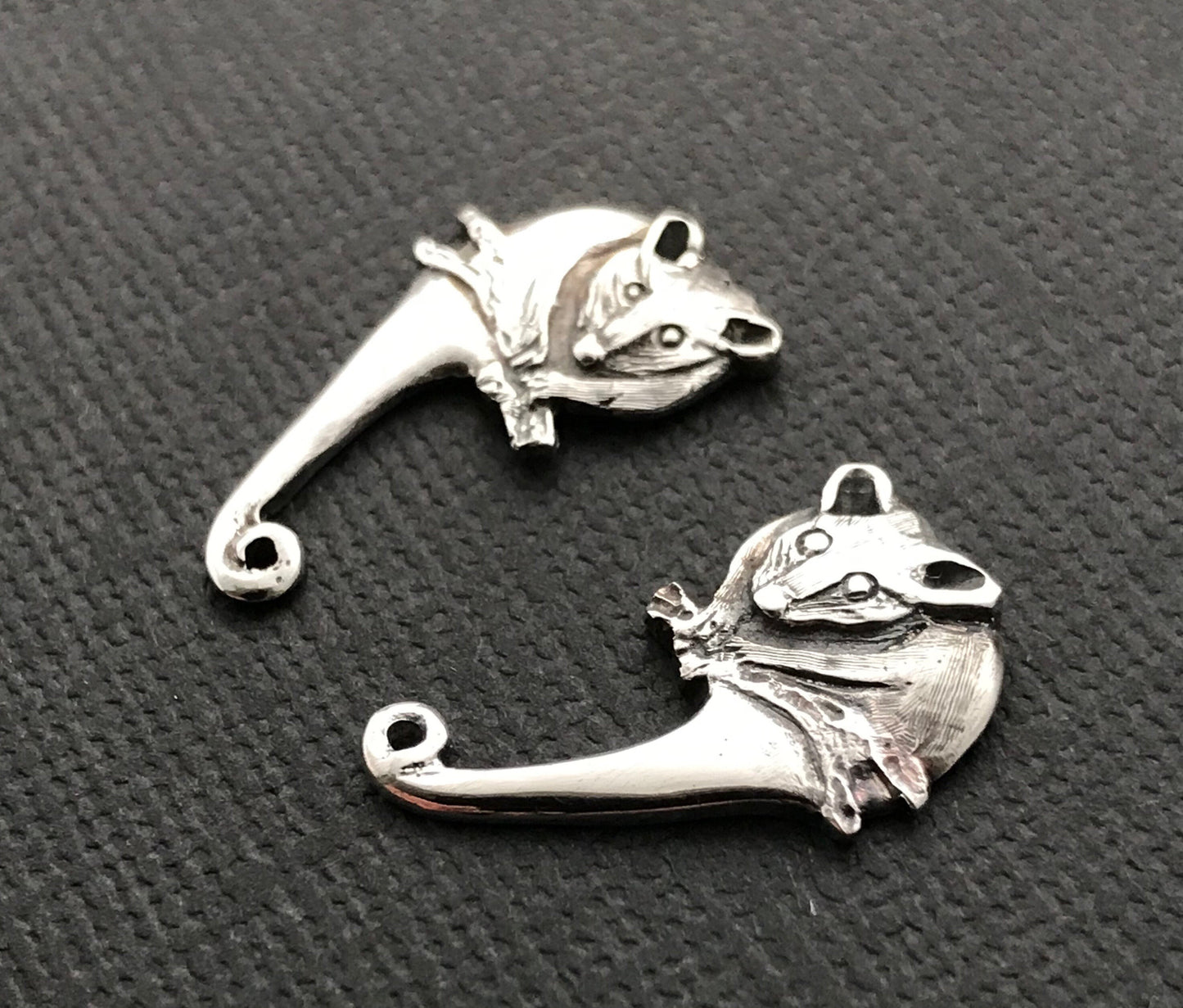 Possum stud earings - solid sterling silver 22mm