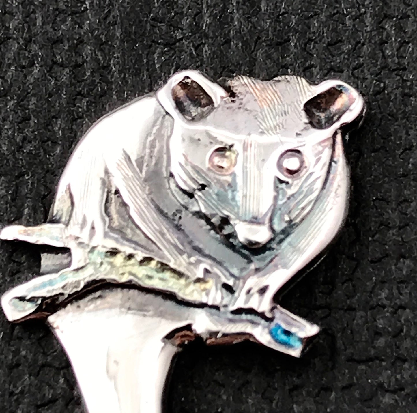 Possum pin - sterling silver 19mm