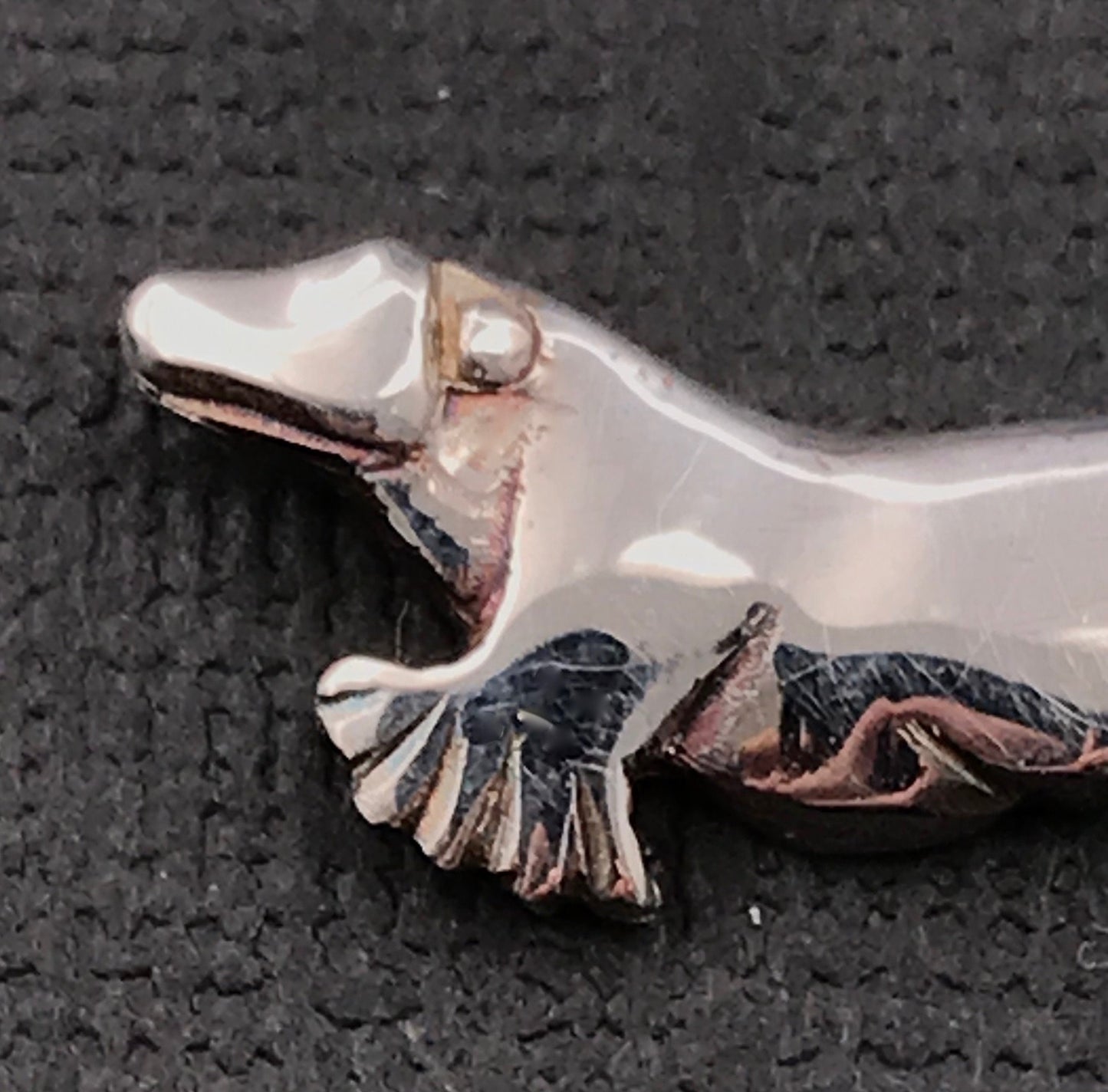 Platypus pin - sterling silver 19mm