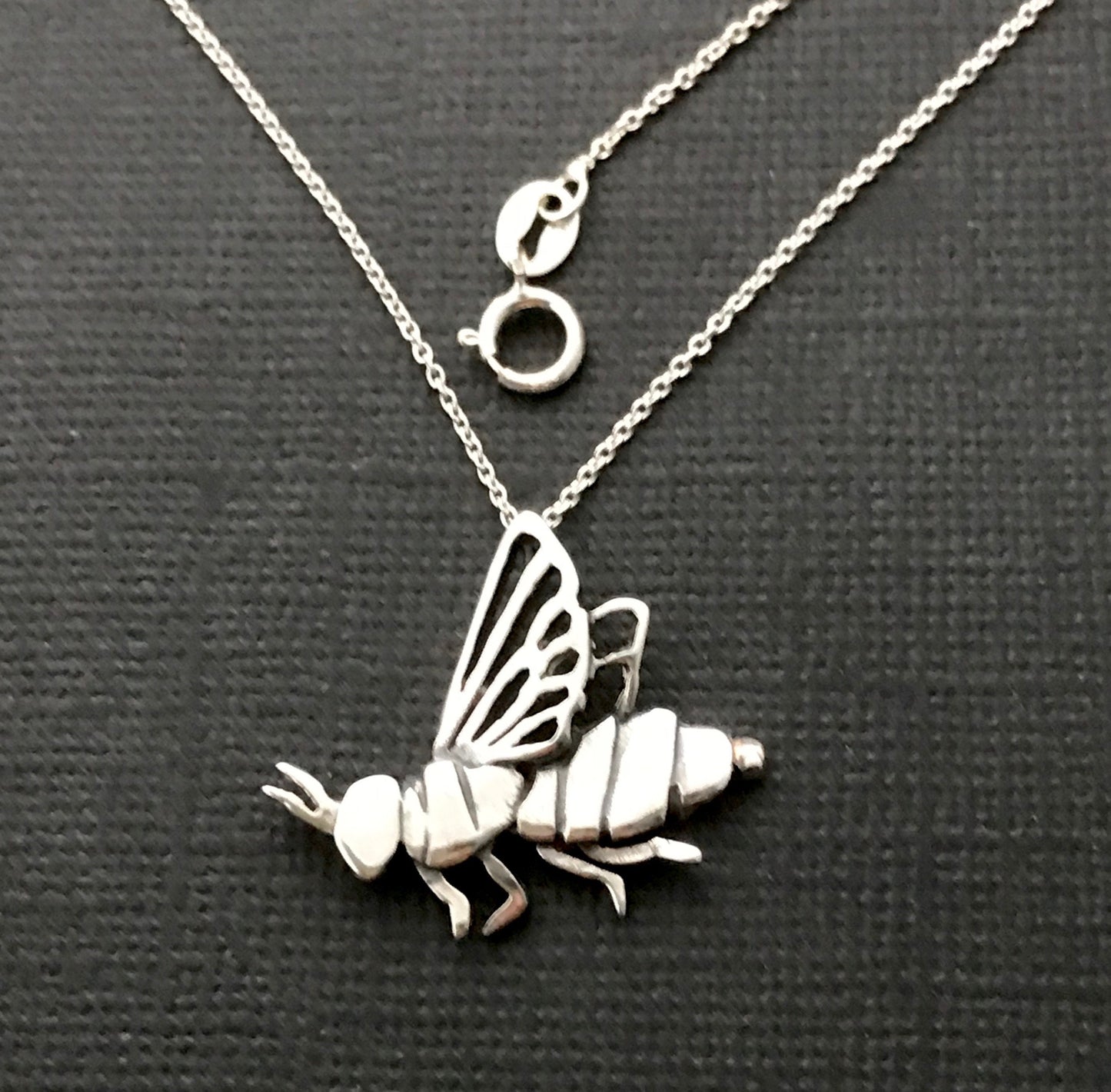 Bee Pendant - sterling silver