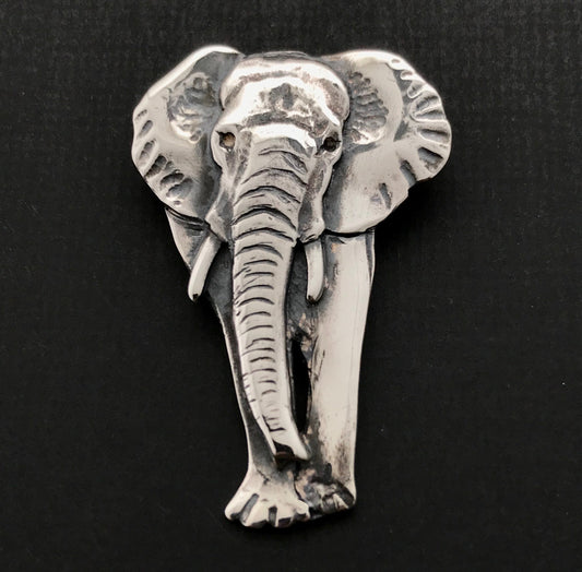 Elephant Brooch - sterling silver