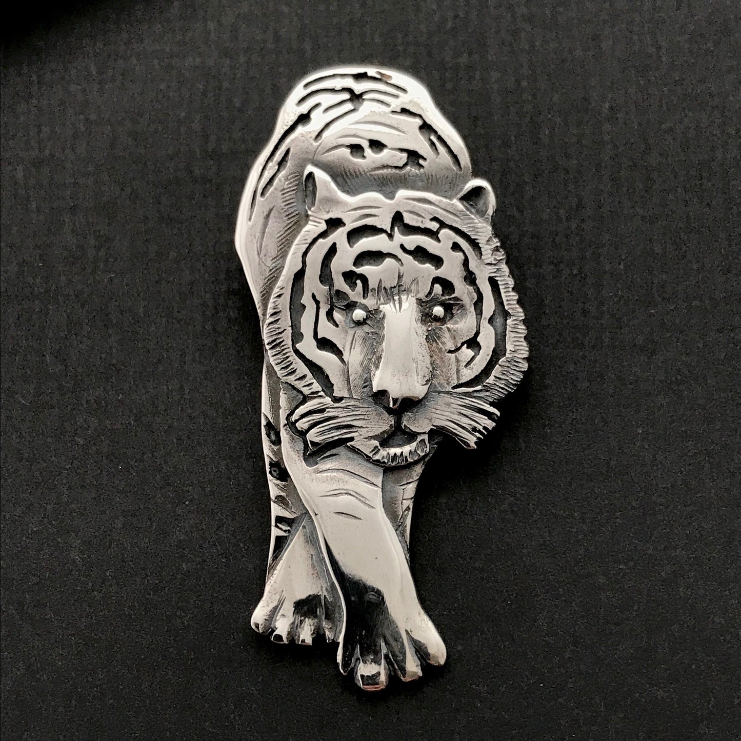 Tiger Brooch - sterling silver