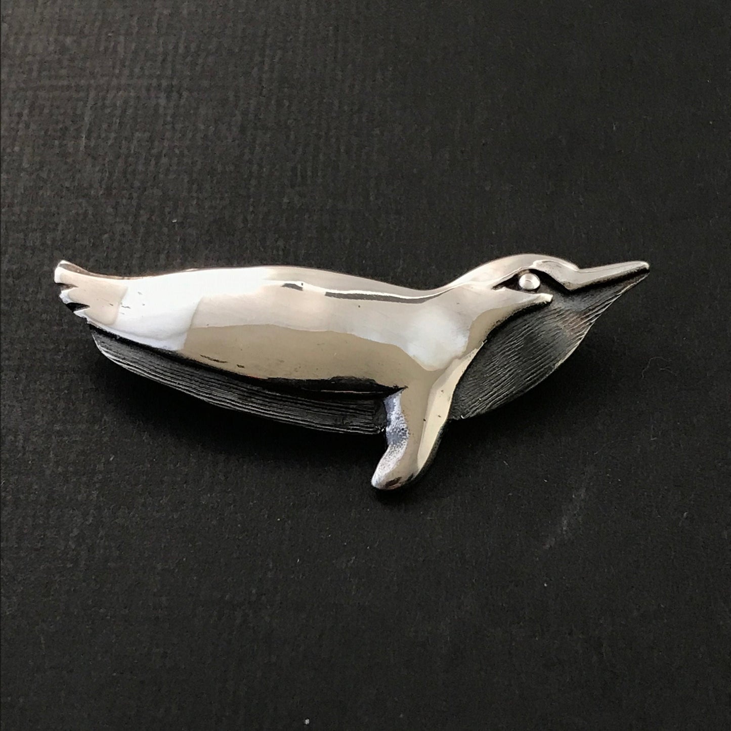 Penguin Brooch - solid Sterling Silver