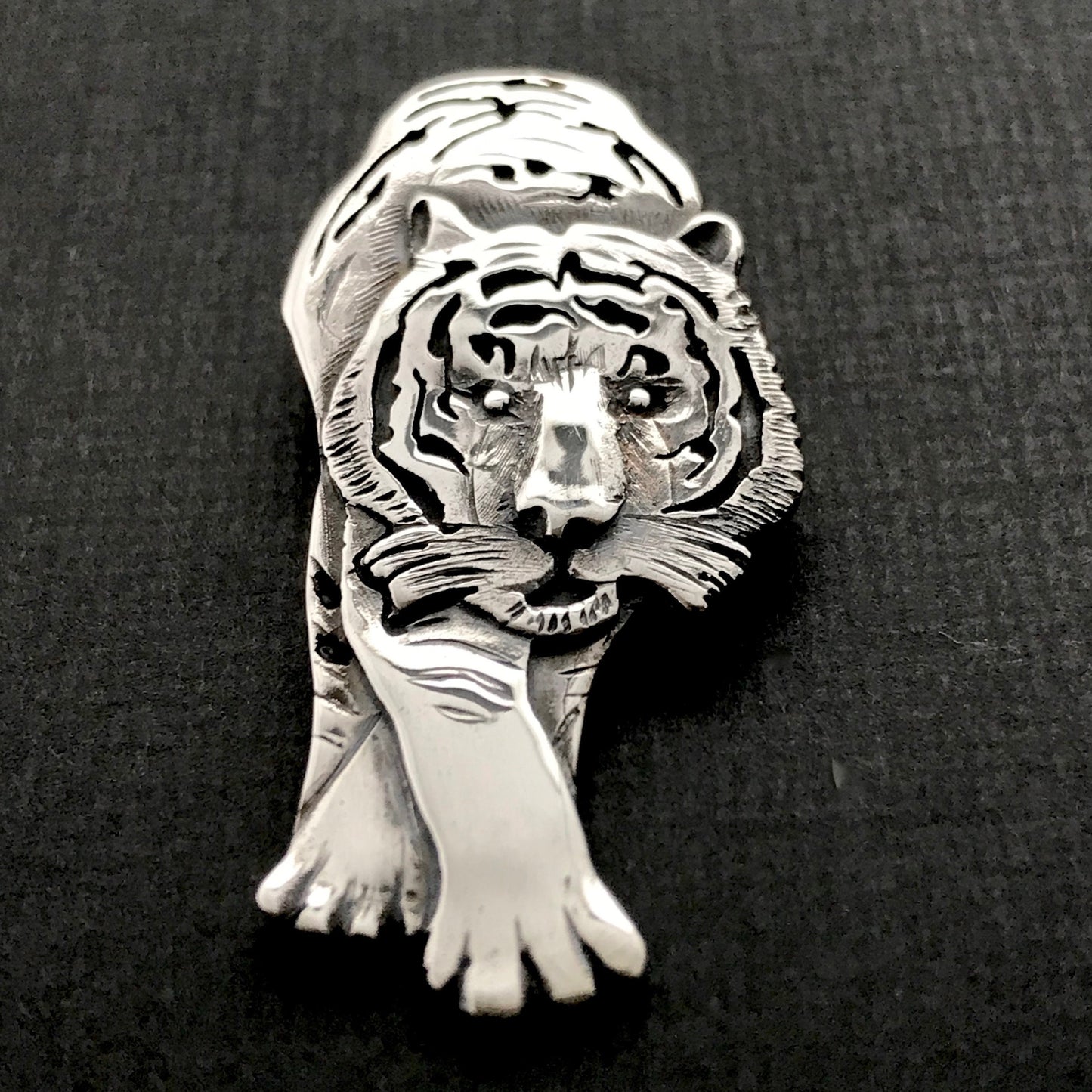 Tiger Brooch - sterling silver