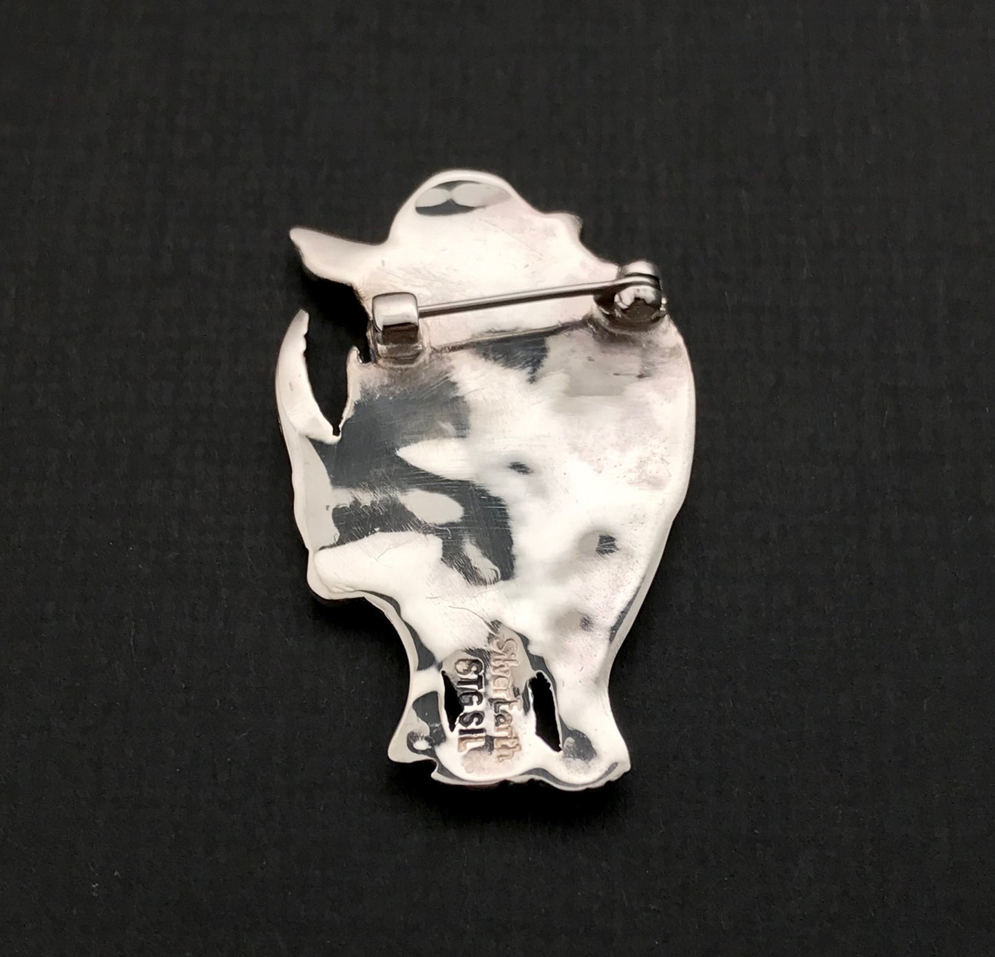 Rhino Brooch - sterling silver