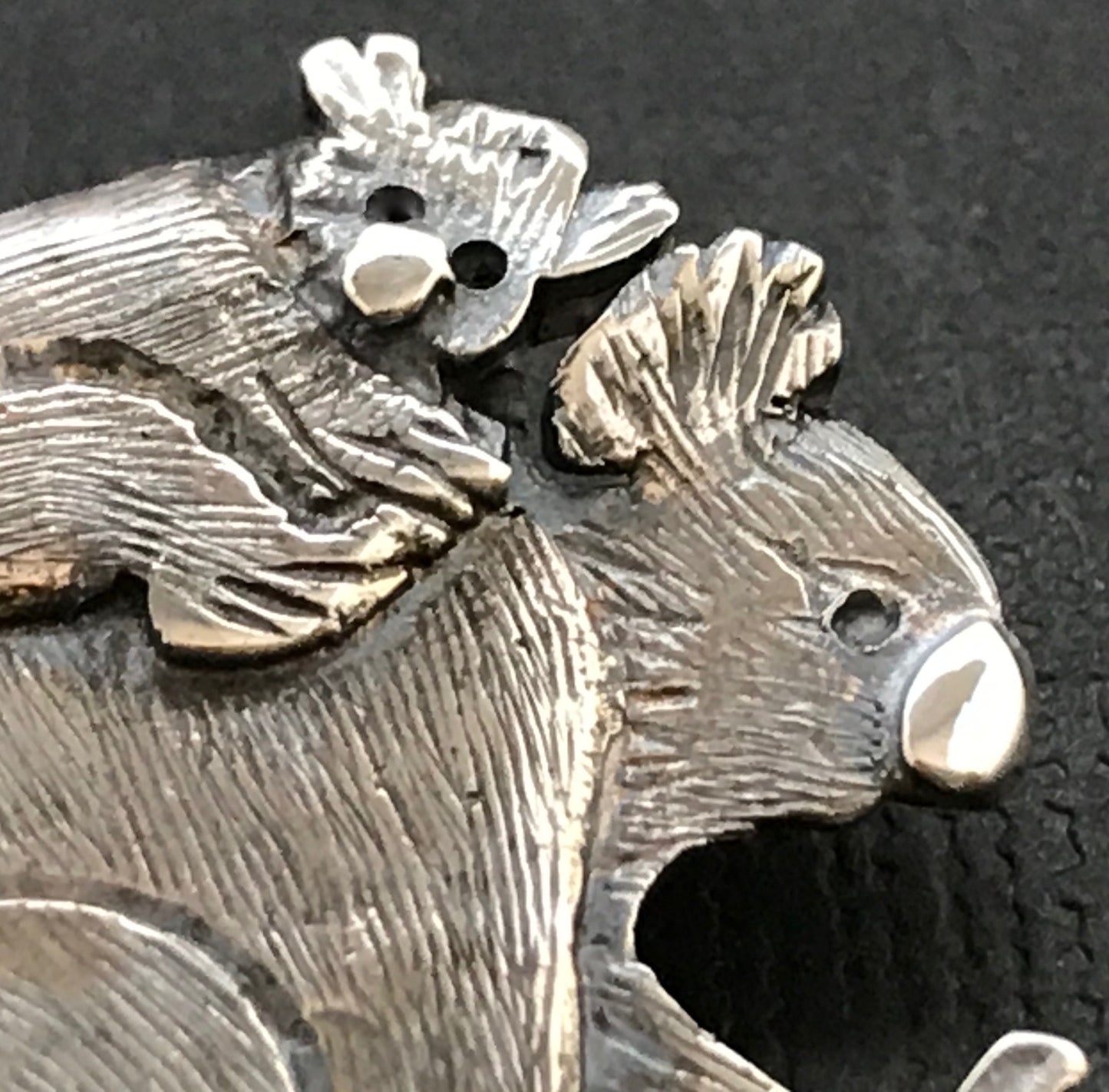 Koala and baby Brooch - Sterling Silver 25mm (Pat Hagan design)