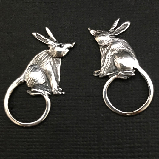 Bilby stud earings - solid sterling silver 30mm Australian gift, Aussie souvenir