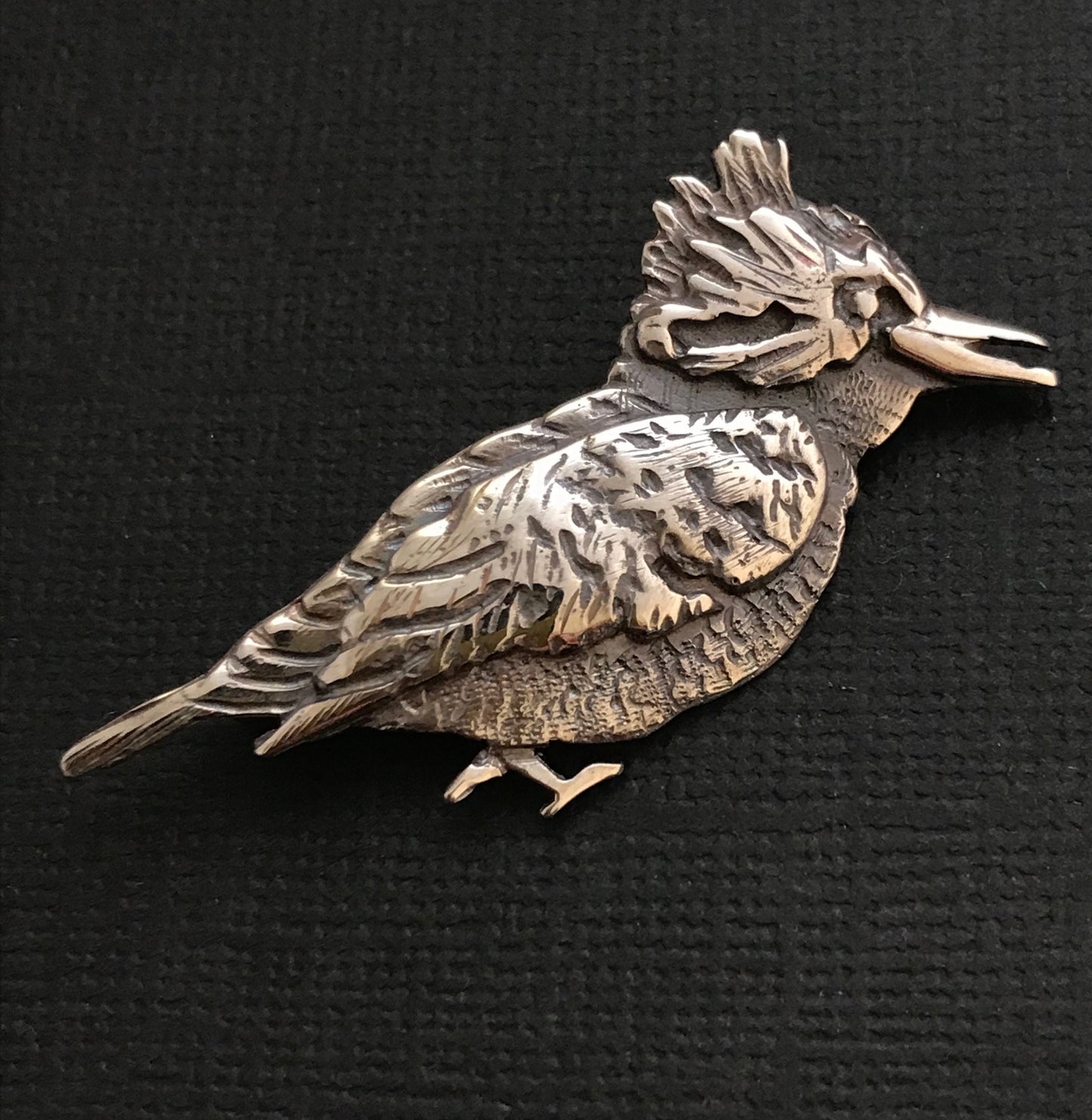 Kookaburra Brooch - solid Sterling Silver