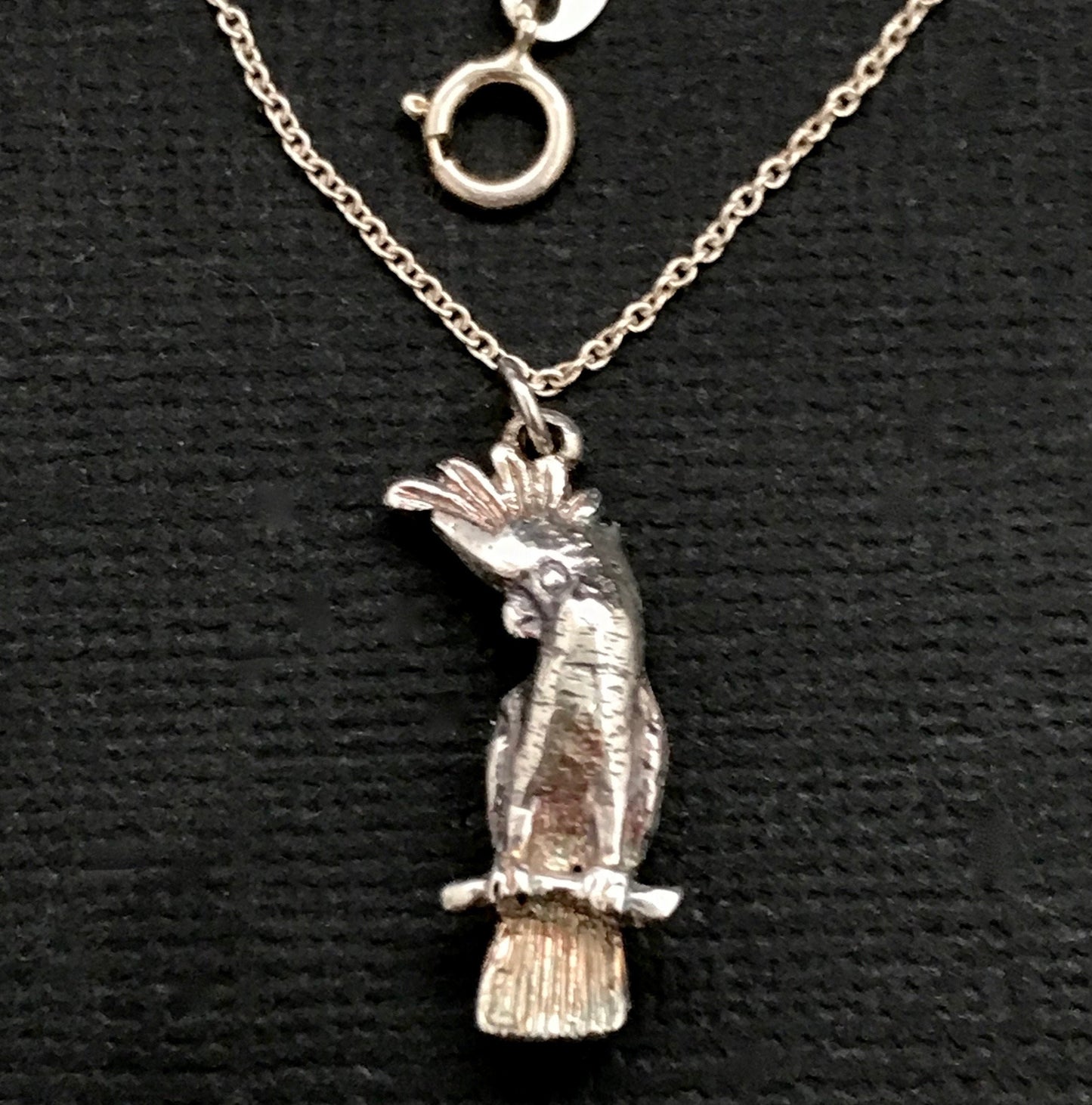 Cockatoo Pendant / charm - Sterling Silver