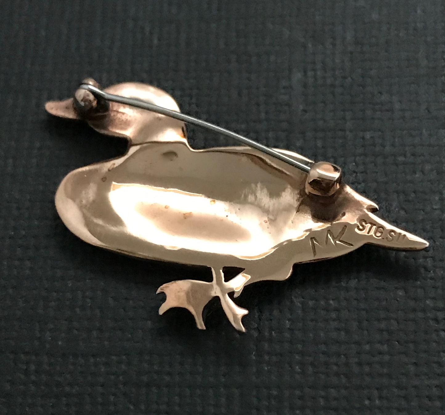 Duck Brooch -BRONZE