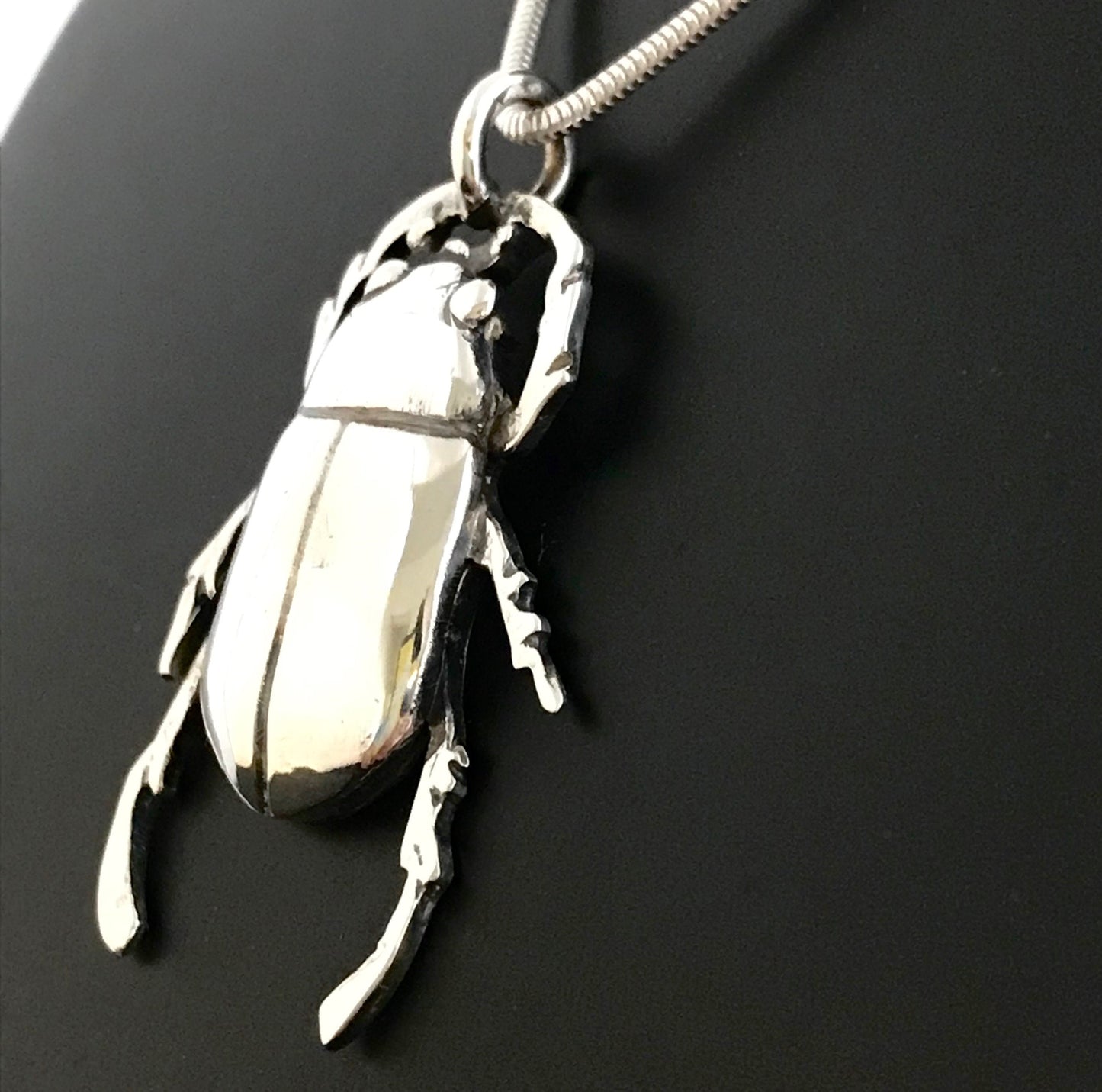 Beetle Pendant - Solid Sterling Silver  Pat Hagan design