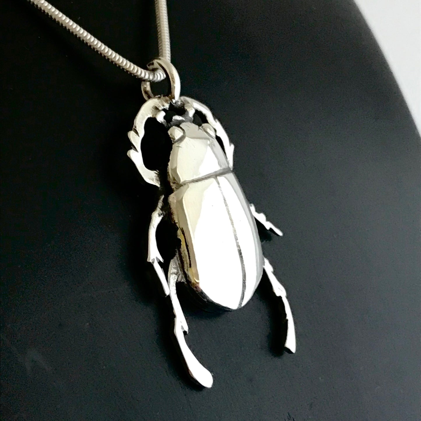 Beetle Pendant - Solid Sterling Silver  Pat Hagan design