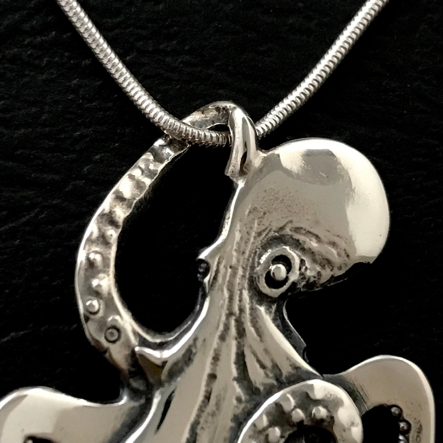 Octopus Pendant - Sterling Silver 43mm