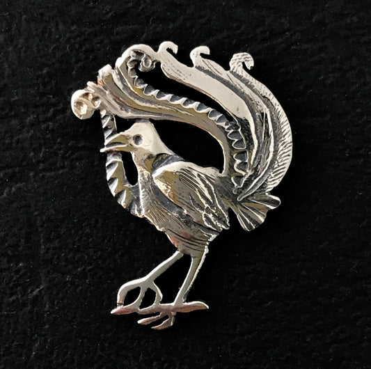 Lyrebird Lapel /tie pin - Sterling Silver 26mm, Australian Gift, Aussie souvenir