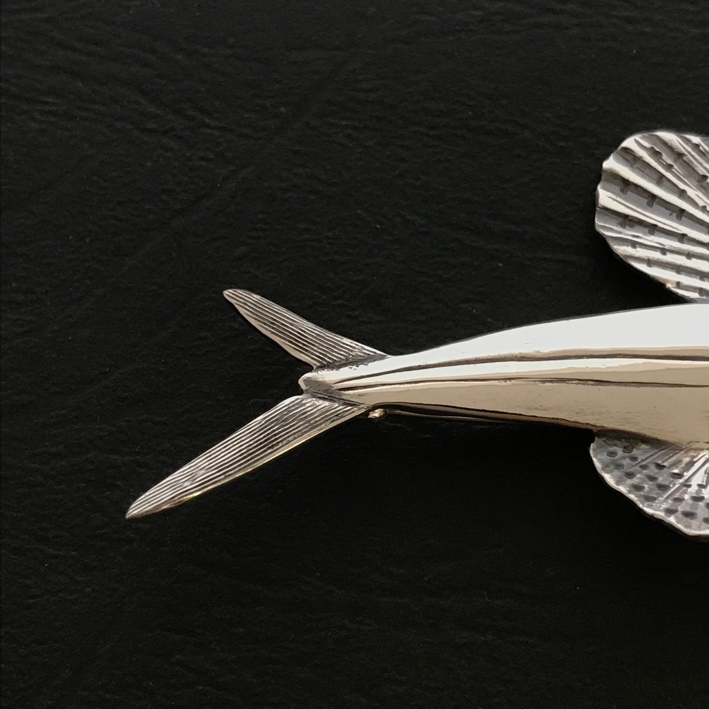 Flying Fish Brooch, Sterling Silver