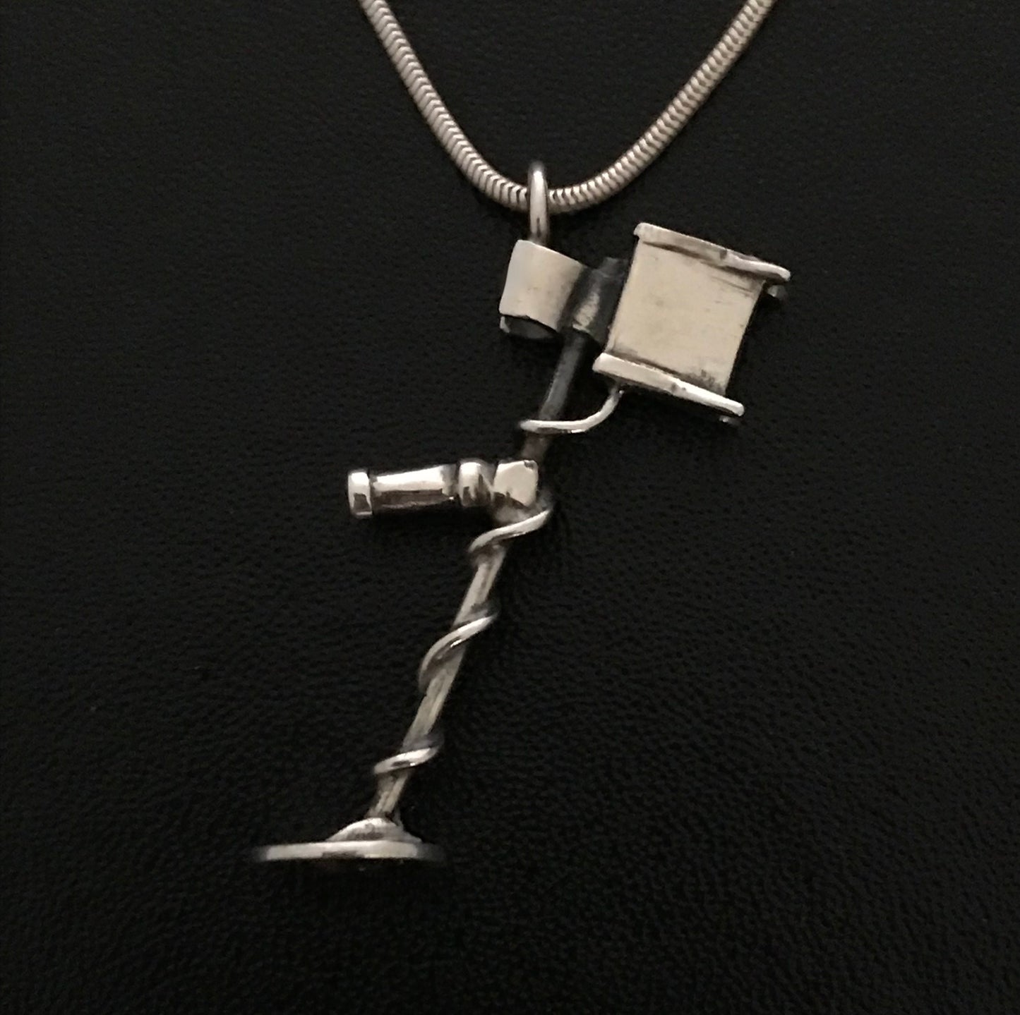 Metal Detector Pendant- Sterling Silver