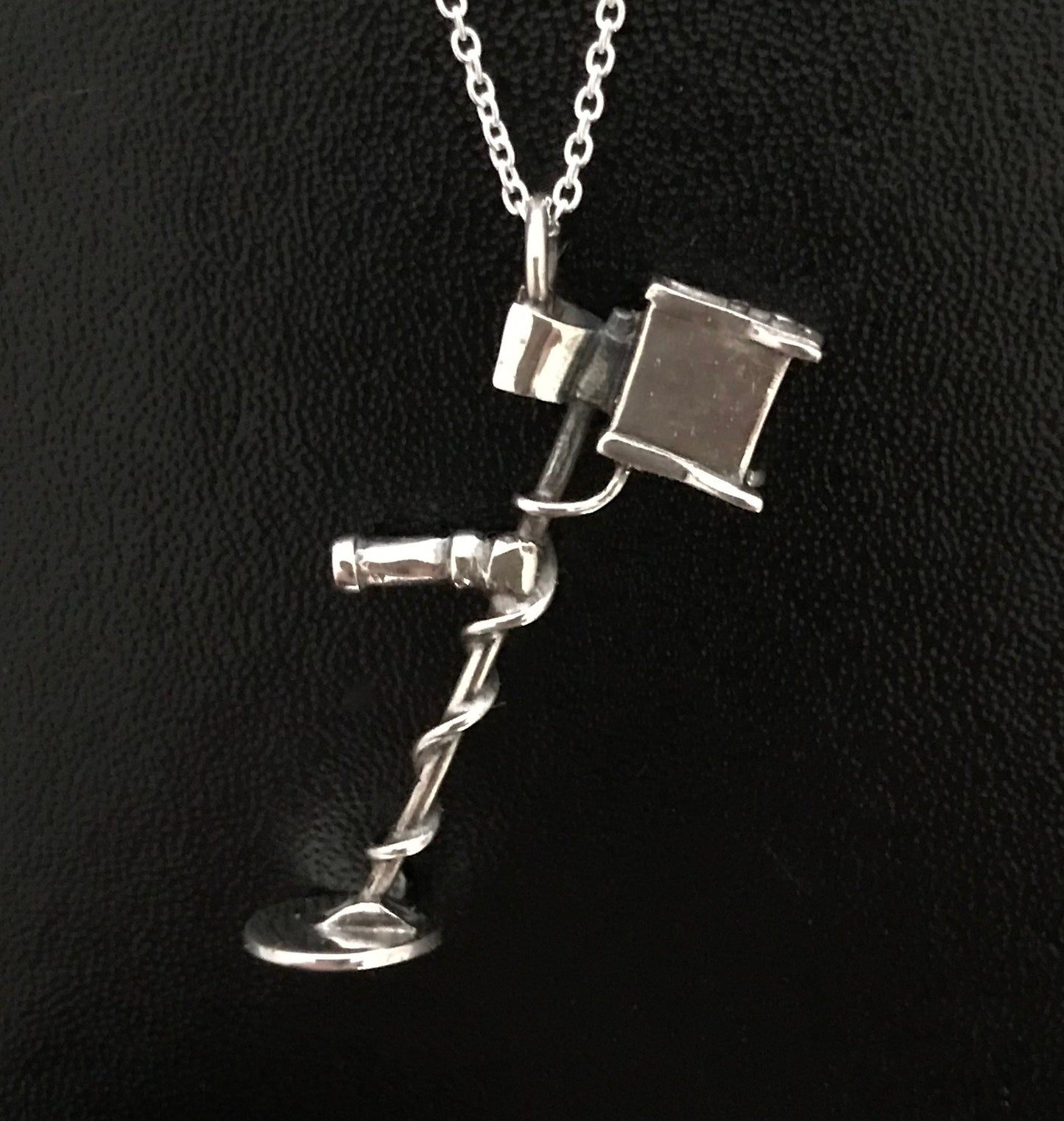 Metal Detector Pendant- Sterling Silver