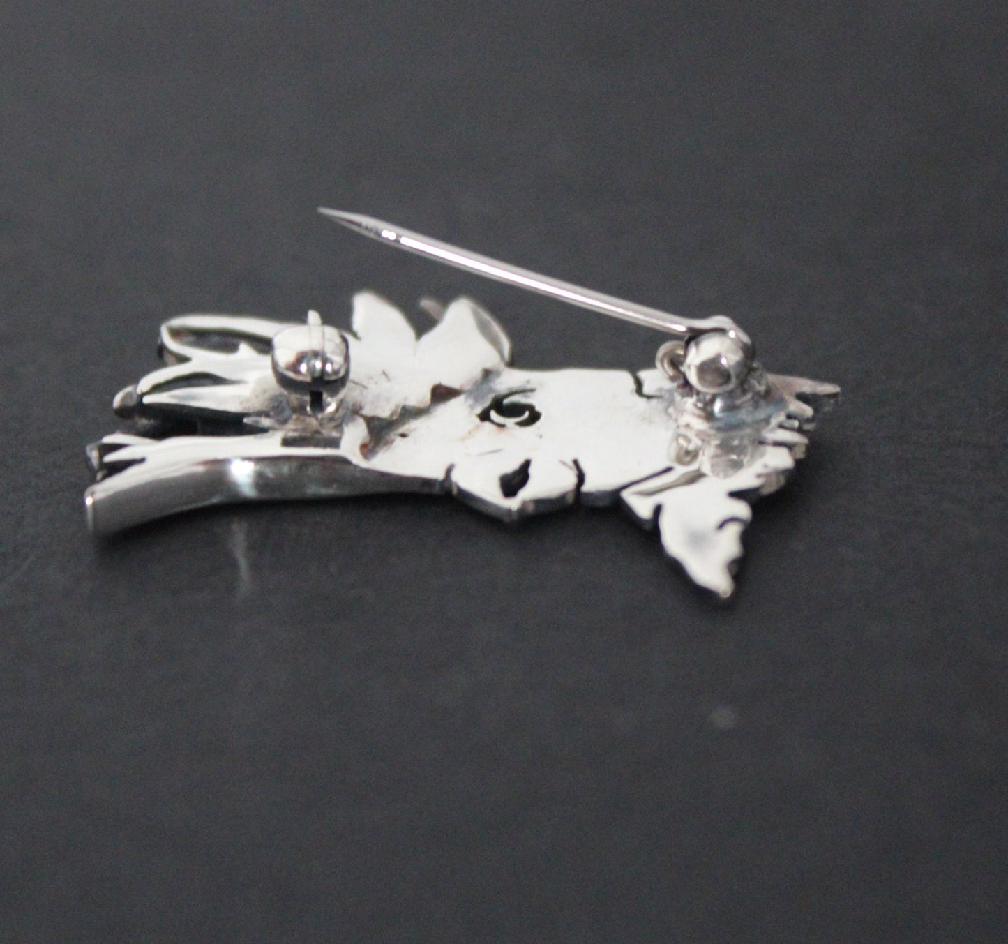 cockatoo Brooch - sterling silver 45mm