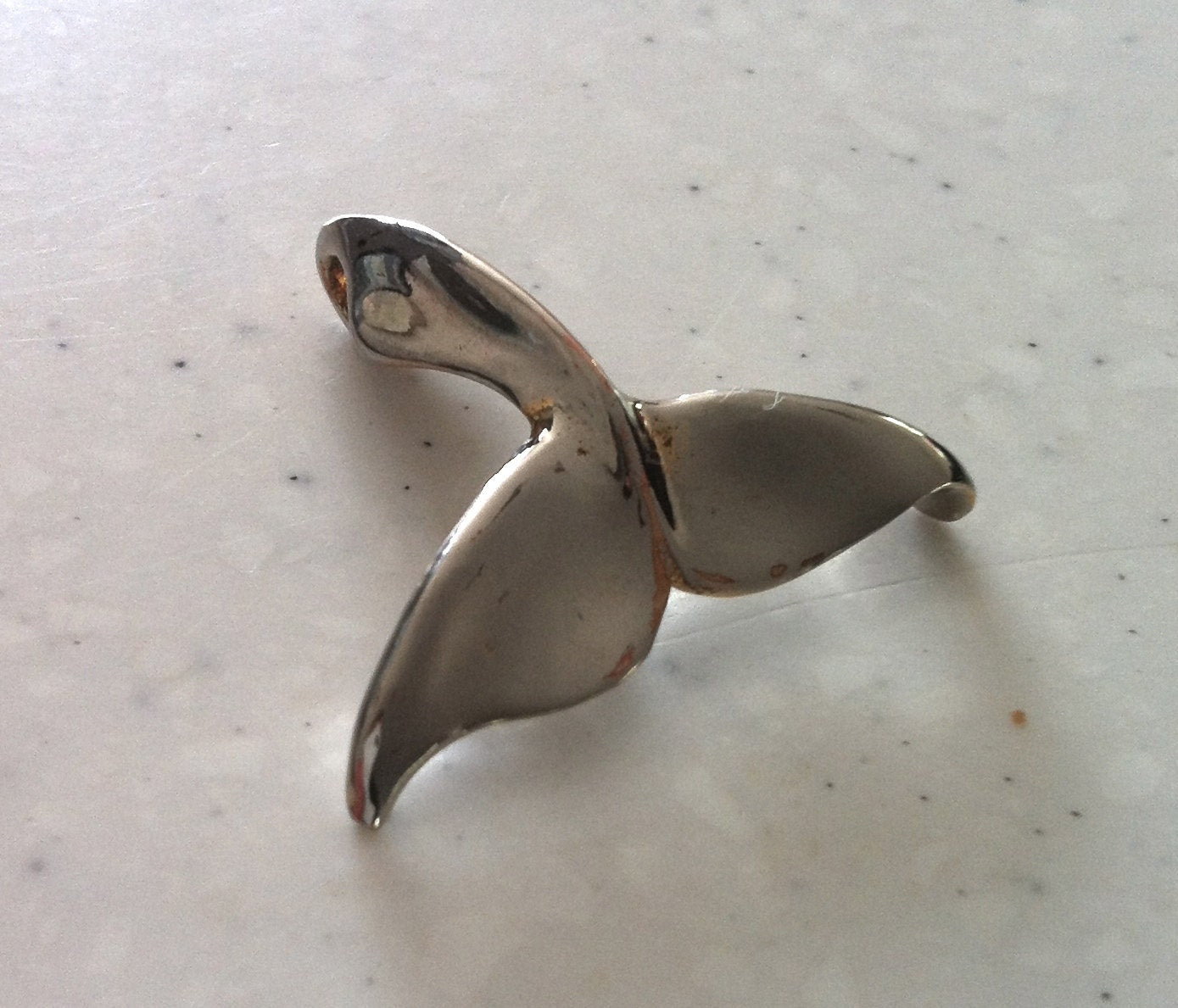 Whale Tail Pendant - sterling silver